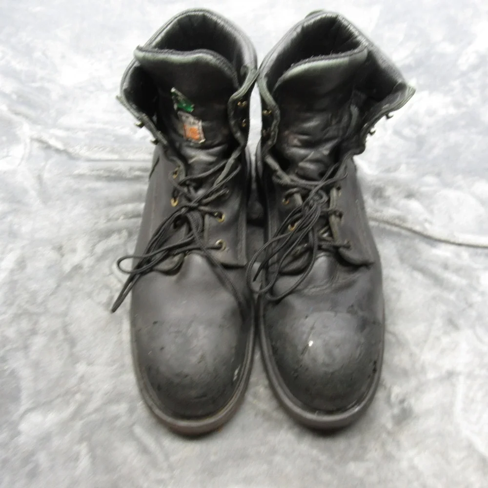 Red Wing Work Boots Mens 13 D Black Leather‎ Safety Steel Toe Lace-Up USA Made